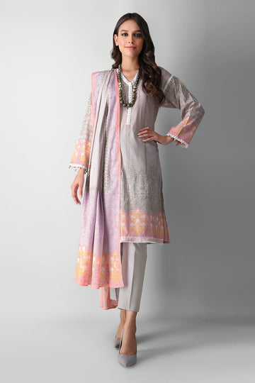 A210506 Grey Khaadi Autumn Collection 2021